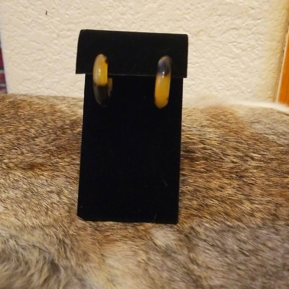 Tortoiseshell Hoop Earrings